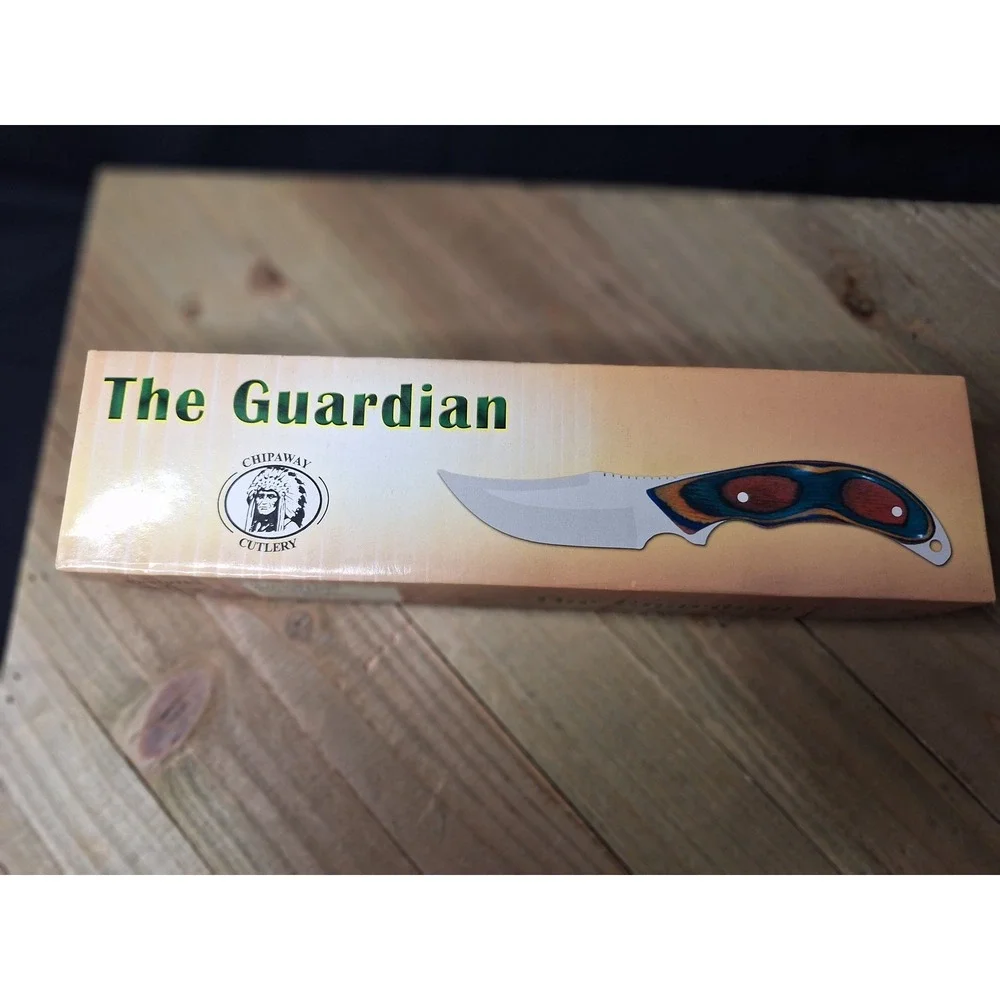 Chipaway Cutlery The Guardian Fixed Blade Knife Surgical Steel Colored Wood